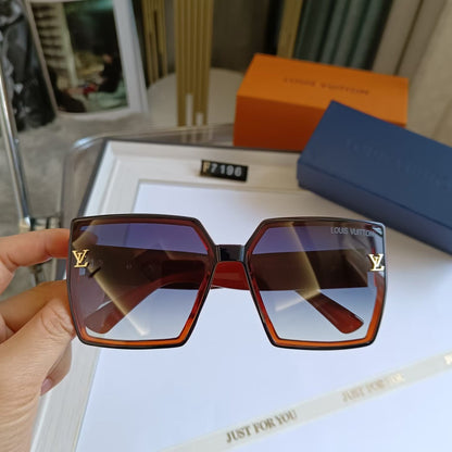 Fashion Large Frame Sunglasses V-With Gift Box