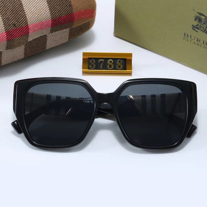Classic Checkered Frame Sunglasses-With Gift Box